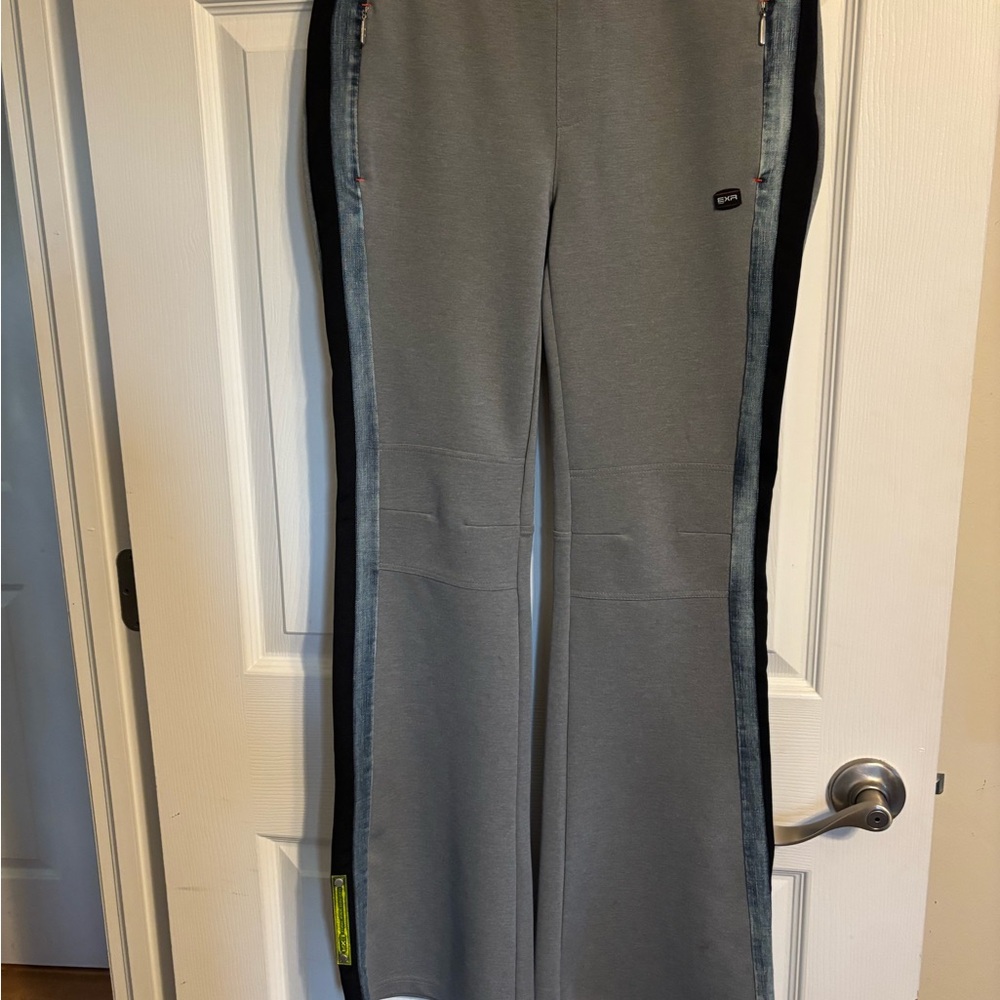EXR- Gray and Black Flare Pants with Boot Cut Style